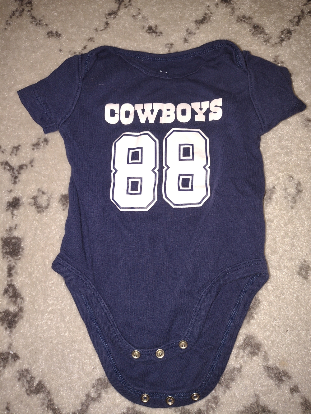 Navy 'Cowboys 88' Kids One-Piece Bodysuit